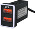 Car Charger QC3.0 Fast Charge, Dual USB Port Socket for Toyota, with LED Light Show, Compatible with Smartphones