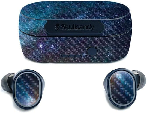 MightySkins Carbon Fiber Skin for SkullCandy Sesh True Wireless Earbuds, Astro Sky, Easy to Apply and Change Style