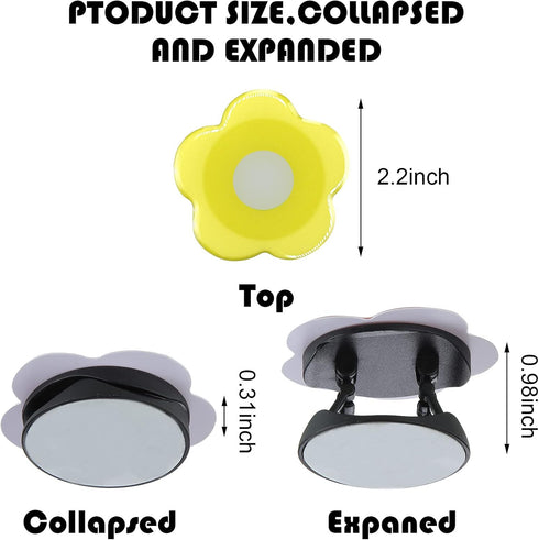 6 Pieces Flower Phone Grips, Colorful Finger Phone Stand for Most Smartphones and Tablets
