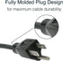 C2G 15FT Replacement AC Power Cord, Shielded Power Cable for Electronics, TV, Computer & More (09482)