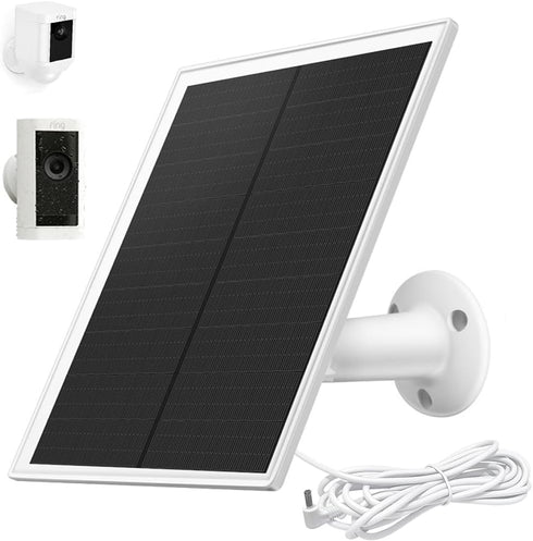 Solar Panel for Ring Camera, 6W Charger Compatible with Ring Stick Up Cam Battery & Spotlight Cam Battery