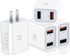 QC 3.0 Wall Charger, Pofesun 4Pack Quick Charge 3.0 Fast Charging Block Adapter, Dual Port USB Plug for iPhone 15 14 13