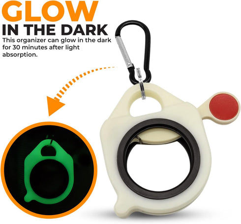 pugdodo ZIP TIE ORGANIZER (2PCS) - Reusable Light Plastic Cable Tie Holder for Simple Use without Unnecessary Waste