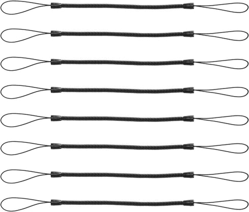 8pcs Elastic Coil Lanyard for Touch Pens, Retractable Tether Anti-Lose Spring Cord for Drawing Pen to Tablet