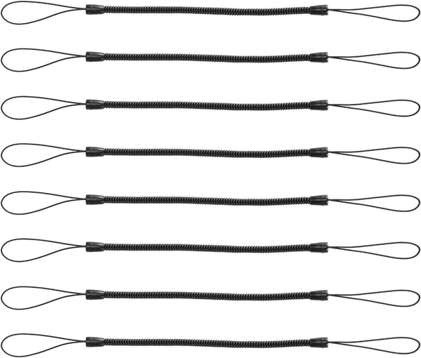 8pcs Elastic Coil Lanyard for Touch Pens, Retractable Tether Anti-Lose Spring Cord for Drawing Pen to Tablet