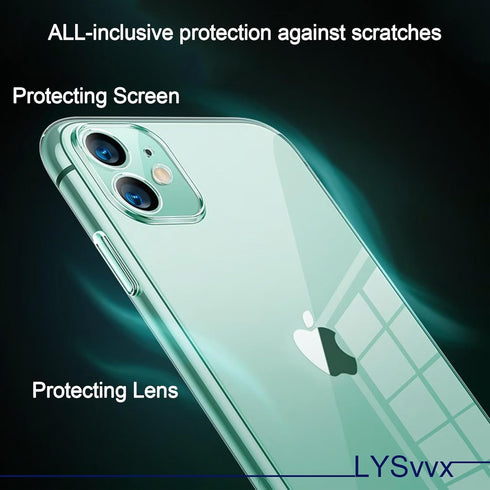 LYSvvx 11 6.1-inch, 360 Phone Case for iPhone Full Body Cover, Shockproof Bumper and Anti-Scratch, Slim