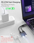 Dual USB C Headphone and Charger Adapter, 2-in-1 Type C Audio Adapter with Fast Charging for iPhone 15 Series, Samsung