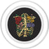Skeleton Flowers and Mushrooms Illustration PopSockets PopGrip for MagSafe