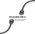 Perixx PERIPRO-403 1ft USB Type-C Male to USB-A Female Cable - USB 2.0 for Keyboard, Mouse, Smartphone, Laptop, Tablet