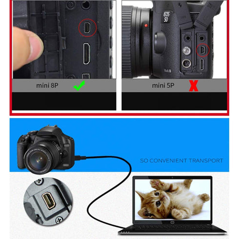 Replacement USB Cable Photo Transfer Cord UC-E6 UC-E23 UC-E17 for Nikon Digital Camera SLR DSLR D3200 D3300 D750 D5300