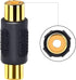 10 Pack Audio Video Gold RCA Female to Female Coupler Connector Adapters, Gold Plated for Phono, Speaker, RCA Cable