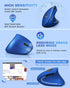 BeWishes 2.4GHz 3 800/1200/1600 Ergonomic Mouse Wireless, Rechargeable Mouse Silent for Carpal Tunnel Right Hand, USB