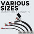 3-Pack Assorted Split Wire Loom, 1/4", 3/8", 1/2" x 20 ft Each, Protective Split Cable Sleeves for Electrical