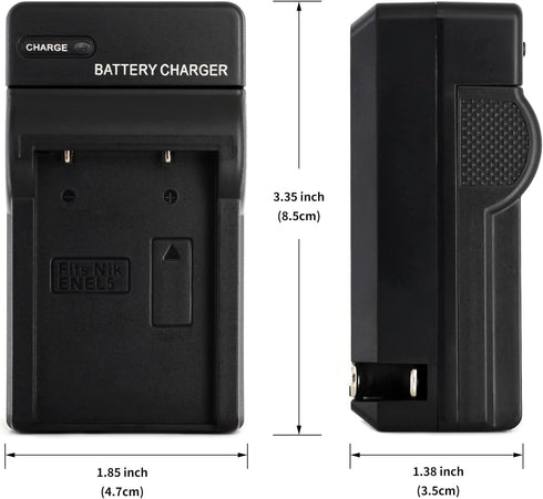 EN-EL5 Wall Charger for Nikon Coolpix 3700, 4200, 5200, 5900, 7900, P100 and More with Foldable Plug