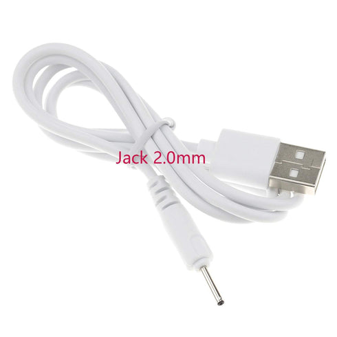 USB to DC 2.0mm Cable, USB 2.0 Type A Male to DC 2.0mm x 0.6mm 5 Volt DC Barrel Jack Power Adapter Connector Charging