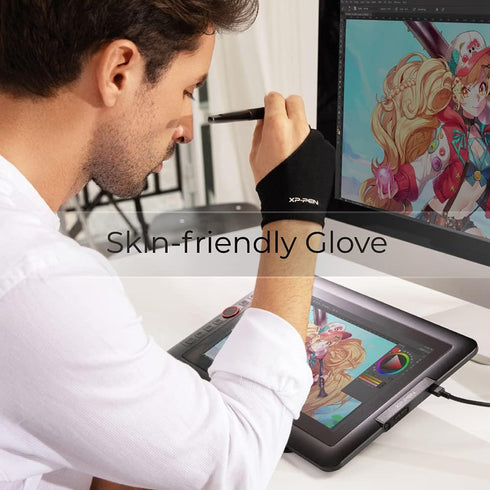 XP-PEN Professional Artist Glove for Graphics Drawing Tablet, Free Size for Right and Left Hand