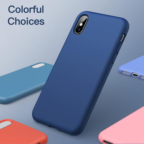 JETech Silicone Case for iPhone X, iPhone Xs, 5.8-Inch, Silky-Soft Touch Full-Body Protective Case, Shockproof Cover