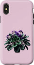 African Violet Lover Gifts and Apparel African Violet Flower Plant Botanical Case for iPhone X/XS