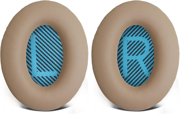 Headphones Replacement Ear Pads for Bose Quietcomfort QC35 II, Softer Leather, Noise Isolation Foam - Khaki