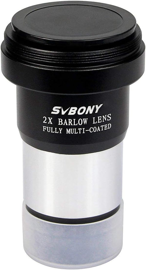 SVBONY Barlow Lens 2X, 1.25 inch Barlow Lens with Multi Coated Broadband Green Film, Telescope Accessories with M42 Thread for Telescope Eyepiece
