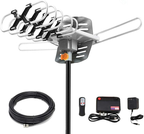 BEFORE 2026 Digital HD TV Antenna Outdoor,150+Mile Motorized 360 Degree Rotation,33FT RG6 Coax