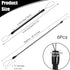 6PCS Black Retractable Spring Coil Strap Pen Leash, Plastic Elastic Pencil Chain Tether Lanyard for Touchscreen Pens