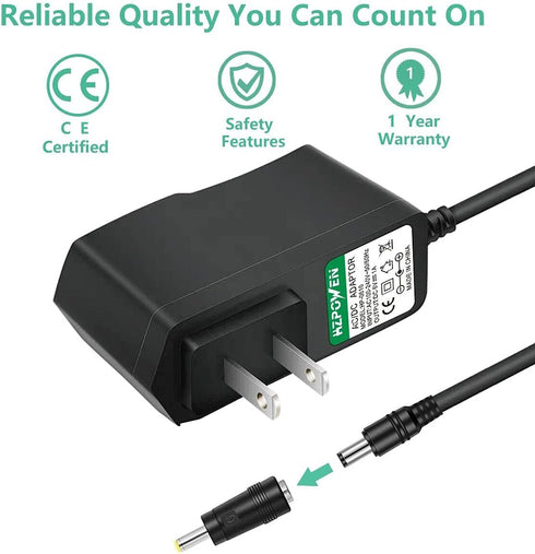 AC DC Adapter Charger for Vtech Safe Sound VM321 - Power Supply for Video Baby Monitor and Camera