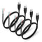 4Pcs USB 2.0 Male Plug 4pin Bare Wire Power Data Cable for USB Equipment Installed or Replacement