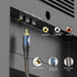 EMK Subwoofer Cable RCA to RCA Audio Cable, 24K Gold-Plated, Supports Amplifiers, Home Theater, Hi-Fi Systems