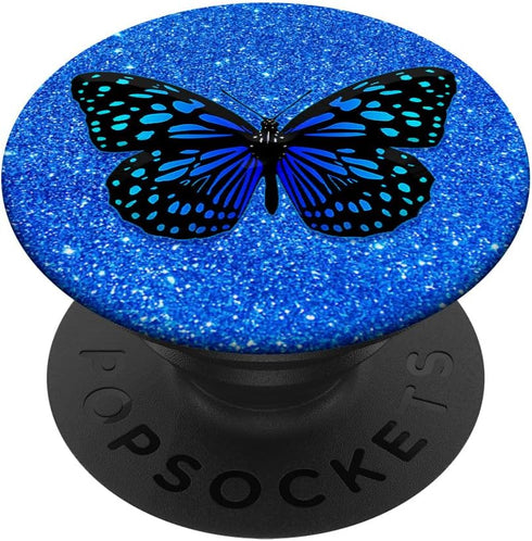Blue Butterfly PopSocket, Blue PopSockets Standard PopGrip