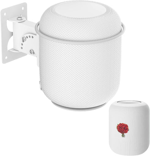 Speaker Wall Mount for HomePod 1st Gen - Adjustable Swivel & Tilt Heavy Duty Mount with Hardware Kit, White