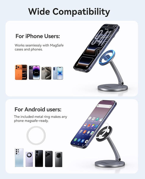 ORICO 17/16/15/14/13/12 PS1, Magnetic Phone Stand for Magsafe, Adjustable Foldable Aluminum Alloy Stand for iPhone Pro