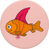 Goldfish with Pink Shark Fin in Fish Bowl Tank PopSockets Swappable Grip for Phones & Tablets