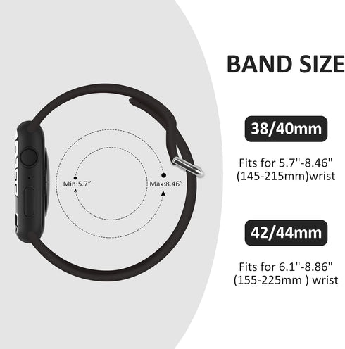 ORIbox Compatible Apple Watch Bands 45mm 44mm 42mm, Soft Silicone Sport Wristbands for iWatch Series