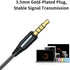 3.5mm MP3 Dual Driver Wired Ear Buds with Mic and Extra Bass, Ear Phones with Cord, Jack Plug in Headphones, Wire