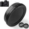 Camera Body Cap and Lens Rear Cap Cover Replacement Set for Samsung NX Mount Cameras and Lens, 2 Sets