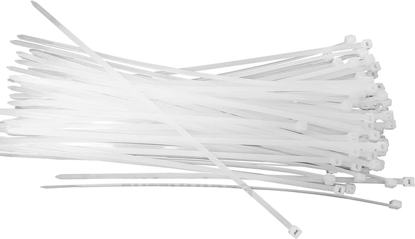 100 Natural Clear Cable Zip Ties - HEAVY DUTY, Premium Grade, UV Weather Resistant, 14 Inch Length, 75 lbs TENSILE