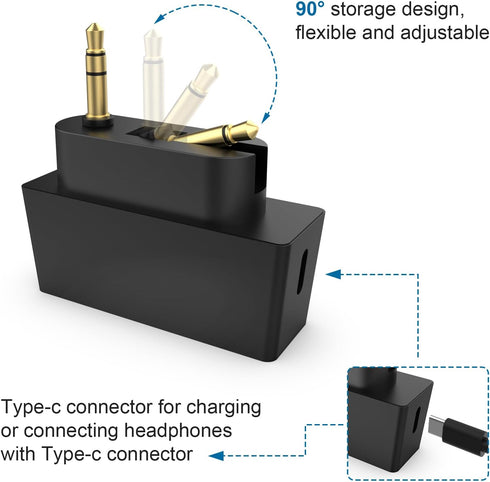 Airplane Bluetooth Audio Adapter, Wireless Headphones and 3.5mm Aux Jack, Bluetooth 5.3 Transmitter Receiver for TV,
