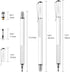 Mixoo Stylus Pens for Touch Screens - 2 in 1 High Sensitivity Disc & Fiber Tip for iPad, iPhone, Tablets, White
