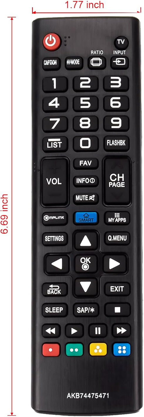 New AKB74475471 Remote for LG LCD LED TV Models 50LF6090, 55LF6090, 60LF6090, 32LF5800, 49LF5900