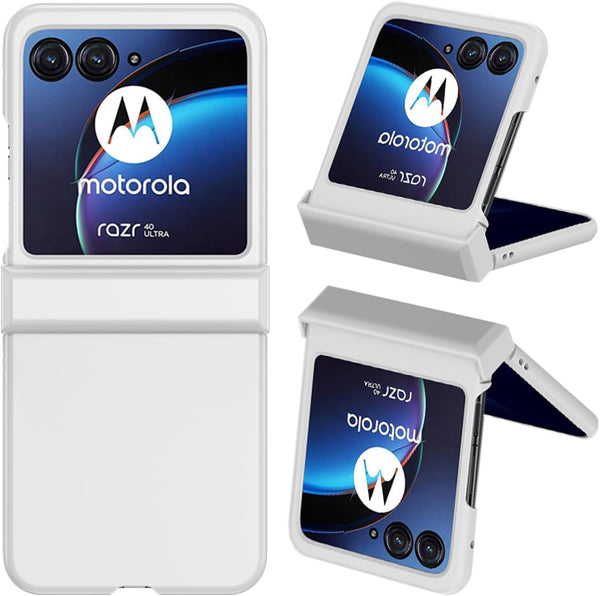 NINKI Compatible Motorola Razr Plus Case 2023 with Hinge Protection, Thin Cute Hard PC Protective Phone Case for