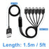 Poyiccot Multi Micro USB Charging Cable, 6 in 1 Micro USB Splitter Cable, USB 2.0 Type A Male to 6 Micro USB Male Y
