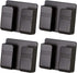 4PC Wall Mount Cell Phone Charging Holder, Black Adhesive Mobile Phone Stand for Charger, Shower Bed Wall