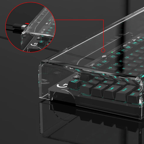 Geekria Tenkeyless TKL Keyboard Dust Cover, Clear Acrylic Keypads Cover for 80% Compact 87 Key Mechanical Gaming