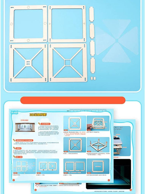 MEELYHOME 3D 3D Hologram Projector Pyramid Mobile Smartphone Hologram Display Stands Projector Any Smartphone Display
