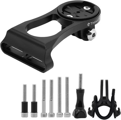 Thinvik Bike Computer Mount for Garmin Edge, Gopro Combo Mount, Compatible with All Garmin Series GPS - CNC Aluminum