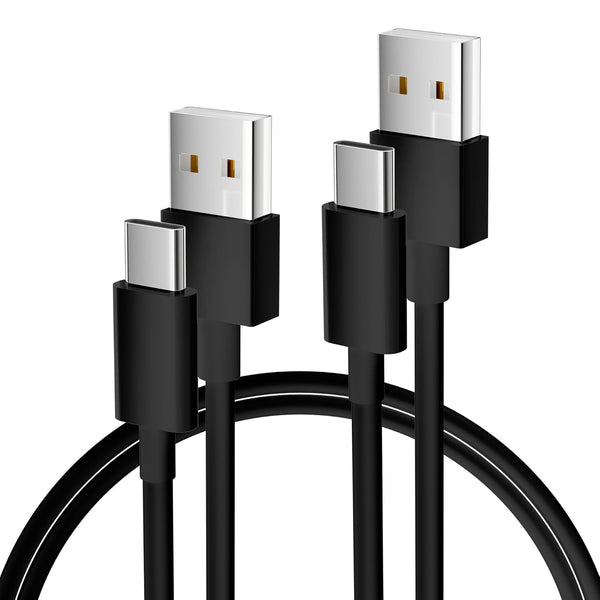 Generic Tangle-Free 2-Pack 6 Foot USB Cable, Type C Charging Cord for Home,