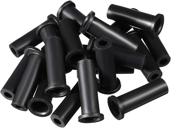 uxcell 20pcs 10-6mm PVC Strain Relief Cord Boot Protector for Power Tool, Black