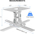 XINLEI Universal Projector Ceiling Mount, Low Profile with Retractable Arms and Multiple Adjustment Function, PR14W