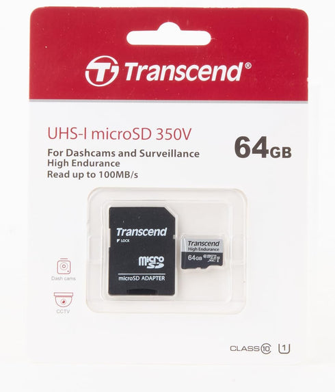 Transcend TS64GUSD350V 64GB UHS-I U1 Micro SD Memory Card